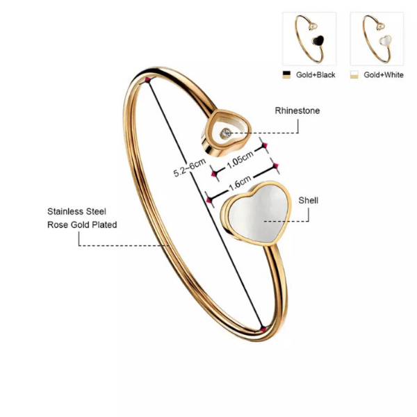 Exquisite Neoglory Swarovski Crystal, Shell, & Rose Gold Heart Necklace & Bracelet Set - Ella Moore