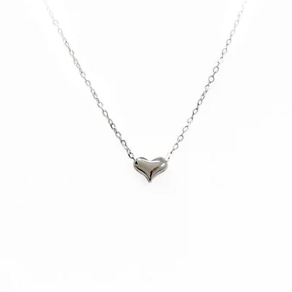 Petite Delicate Sterling Silver Heart Necklace
