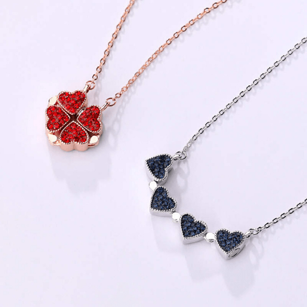 Four Leaf Sterling Silver Clover Heart Necklace — Kirijewels.com
