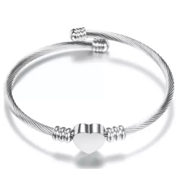 Refined Simplicity Three Piece Gold Heart Bracelet