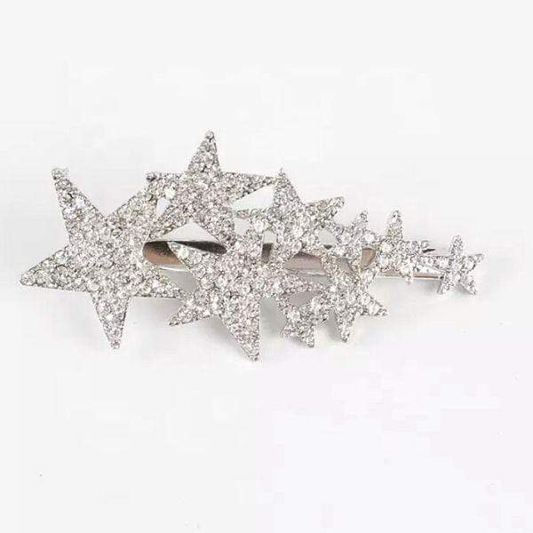 Silver Bursting Star Alligator Hair Clips - Ella Moore
