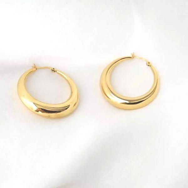 Sleek, Smooth Gold Womens Hoop Earrings - Ella Moore
