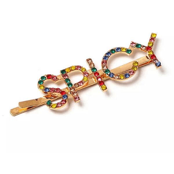 Sparkling Colorful Rhinestone Word Hair Clips