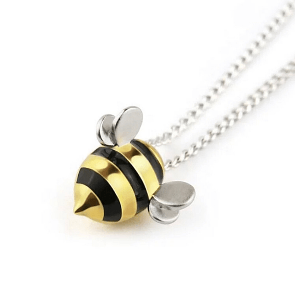 Petite Sweet Honey Sterling Silver Bee Necklace and Earrings Set - Ella Moore