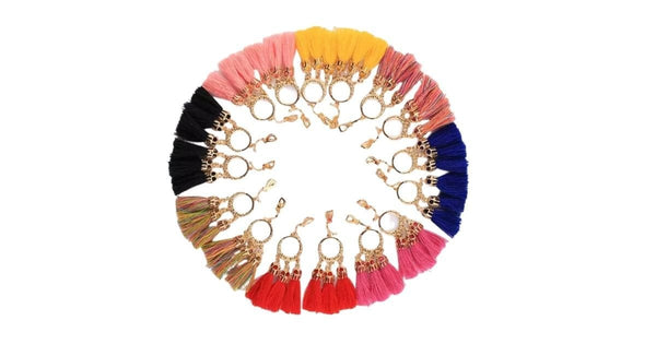 All colors Boho-Style Clip On Tassel Earrings - Ella Moore