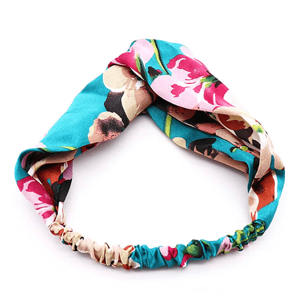 5 piece Floral Knotted Elastic Fabric Headband set