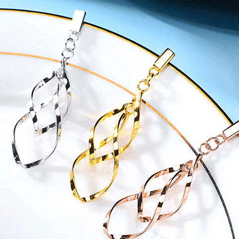 Twist Sterling Silver Dangle Earrings - Multiple colors