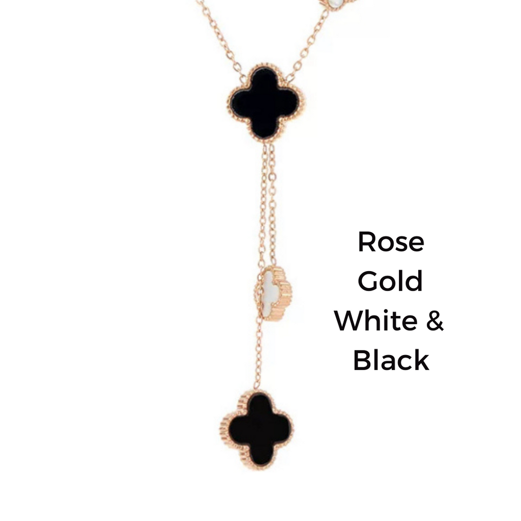 Simply Sophisticated Reversible Single Four Leaf Rose Gold Clover