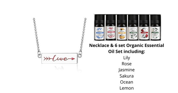 Express Yourself Word Aromatherapy Essential Oils Diffuser Necklace set
