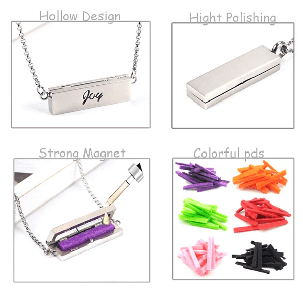 Express Yourself Word Aromatherapy Essential Oils Diffuser Necklace set
